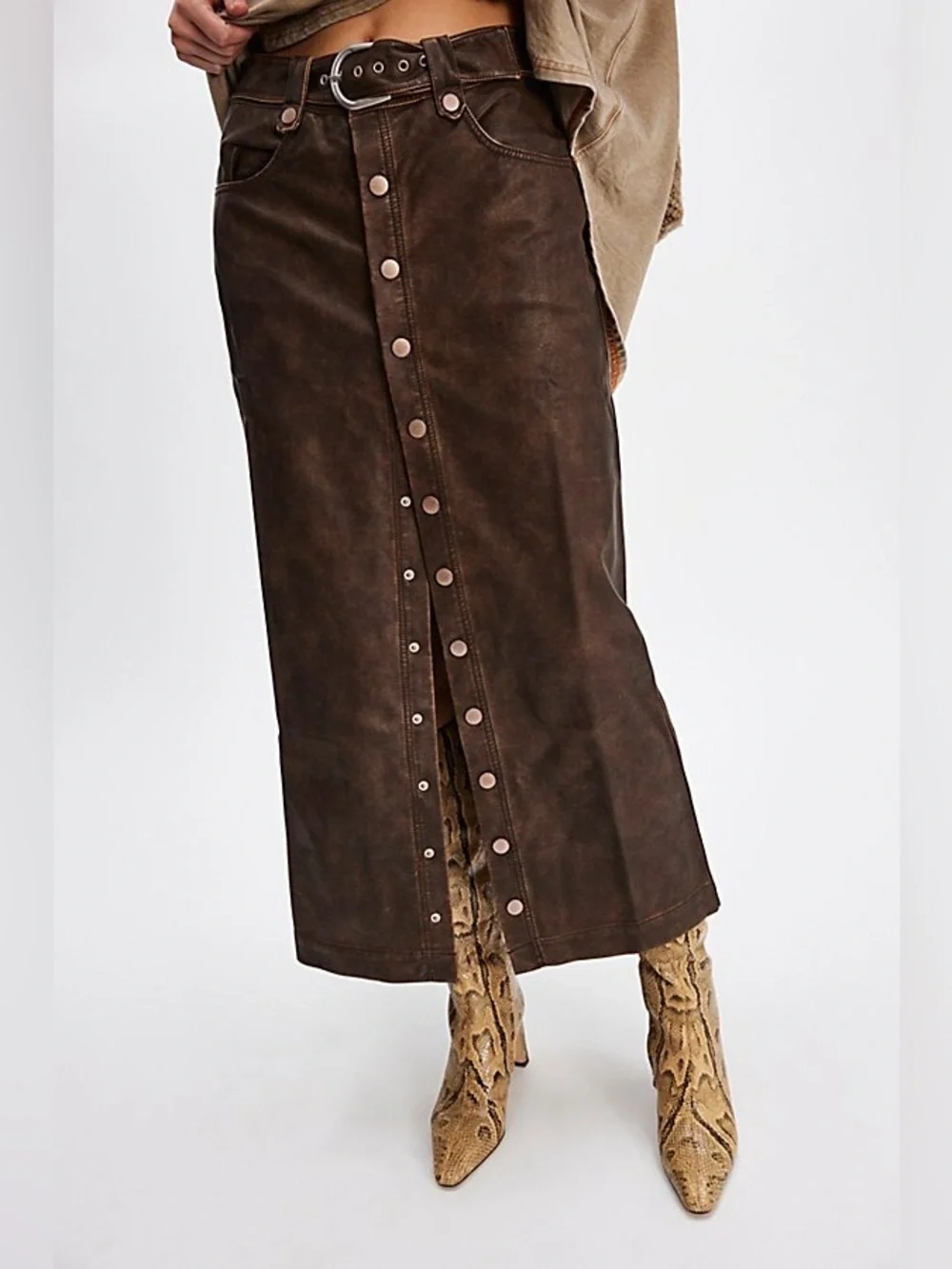 Free people Astoria Vegan Maxi Skirt